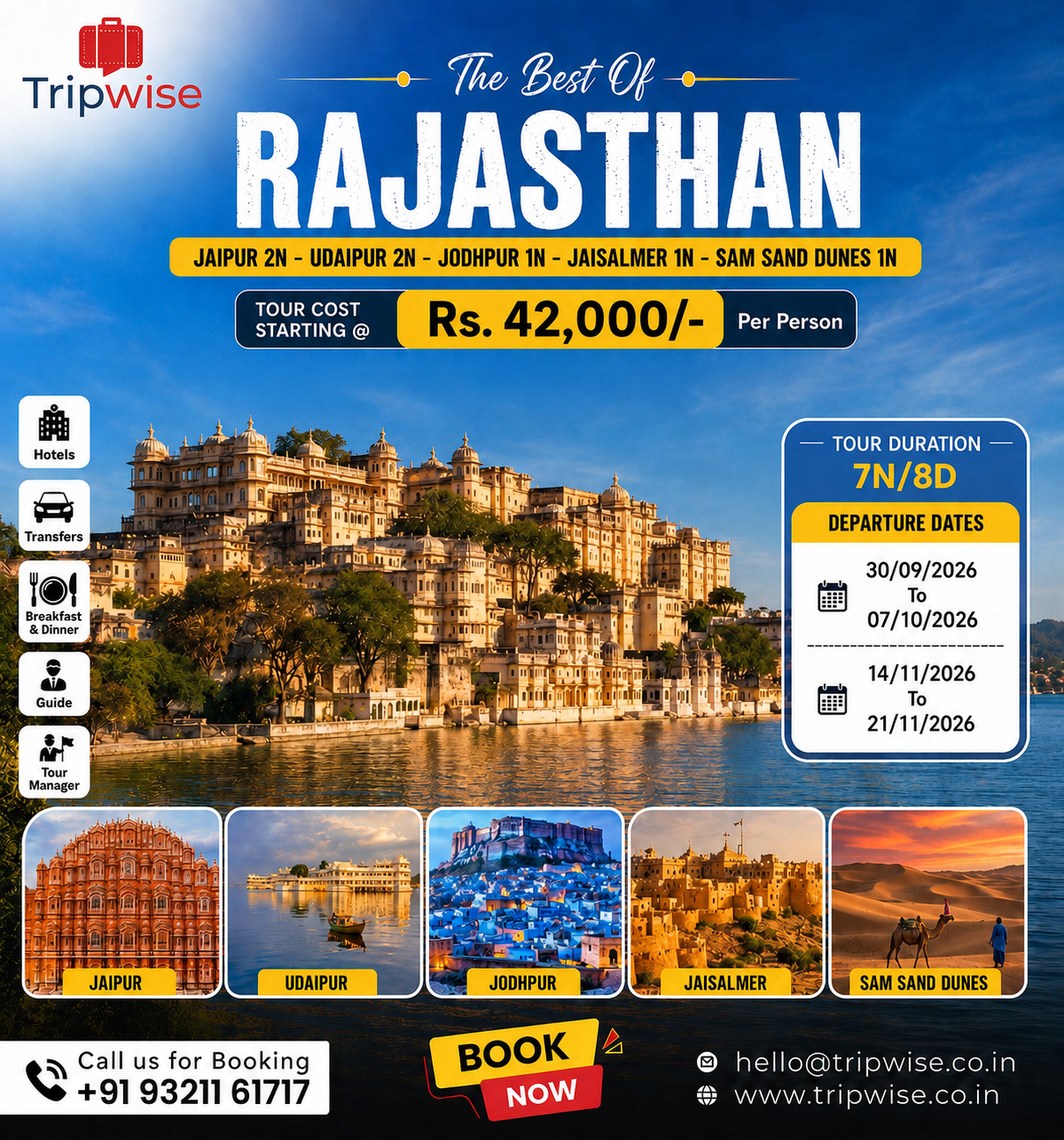 Rajasthan 7 Nights 8 Days package